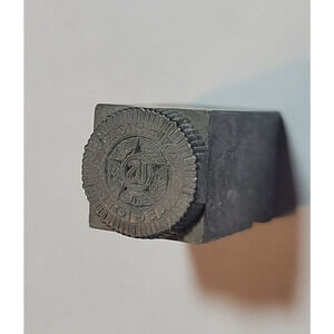 American Legion US Vintage Printing Letterpress Printers Block 1/2" diameter